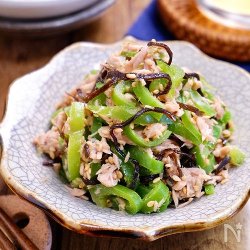 今が旬のピーマンは、ツナ缶と塩昆布であえてみて。無限に食べられてお弁当のおかずにもESSEonline エッセ オンライン