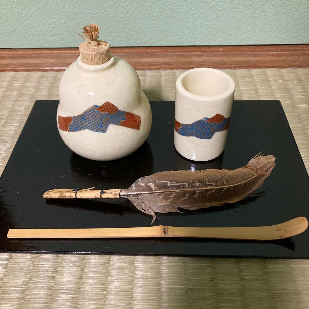 茶器 茶道具 茶箱セット茶箱面朱青漆7点セット茶箱・塗三点セット・陶器三点セット・三つ組仕服・茶筅・茶杓・茶巾– 今屋静香園