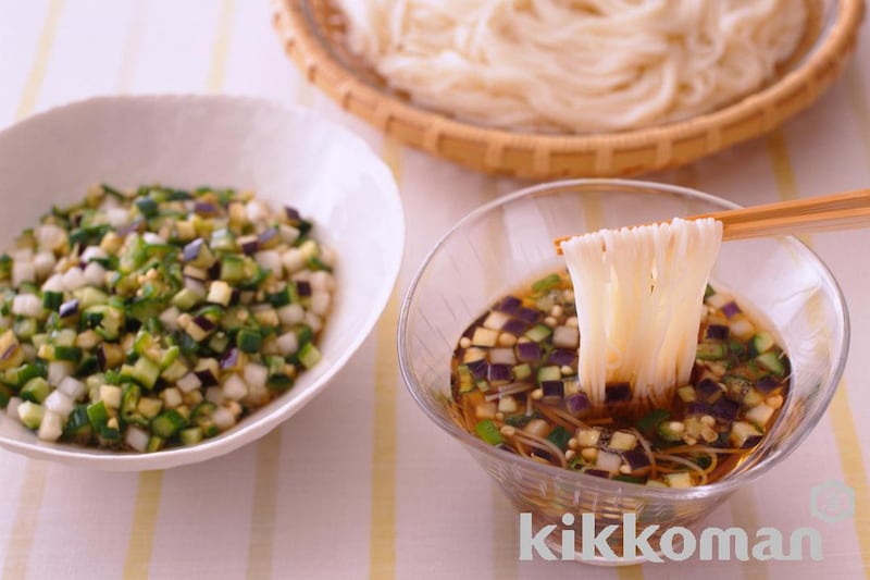 そうめんに合うおかず定番！揚げナス豚