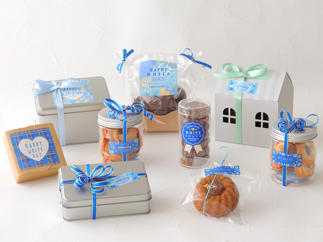 シールホワイトデー100枚入 TJP03-100イベントitems,バレンタイン,ラッピングペーストリートＰＡＳＴＲＥＥＴマフィンカップ・製菓・製パン・食品・スイーツ容器・製菓材料のお店