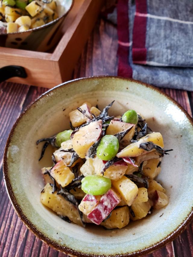 さつまいもと蓮根のクリーミーサラダの簡単レシピ