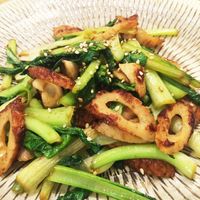 小松菜ときのこの簡単小鉢クラシル