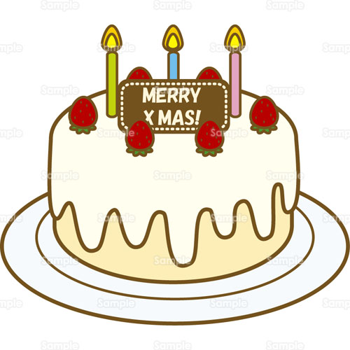 クリスマスケーキのイラスト素材FYI08112147ストックフォトの Qlean Market キュリンマーケット