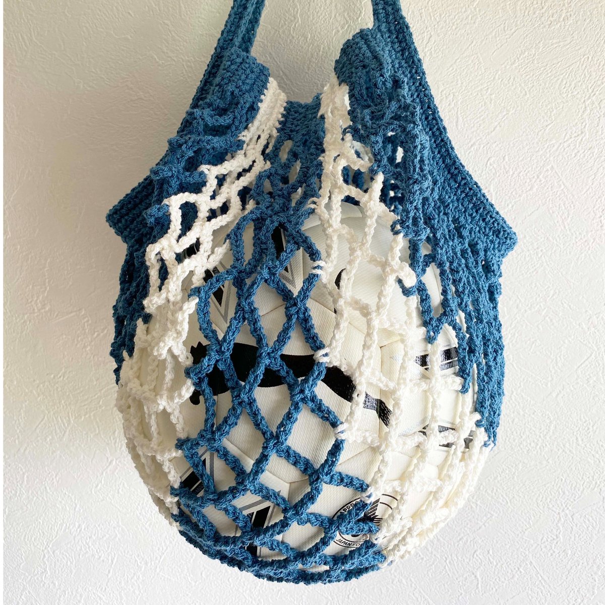 crochet net bag L size ①かぎ針編み ネットバッグ Lサイズ の編み方① 코바늘 네트백 L사이즈뜨기①