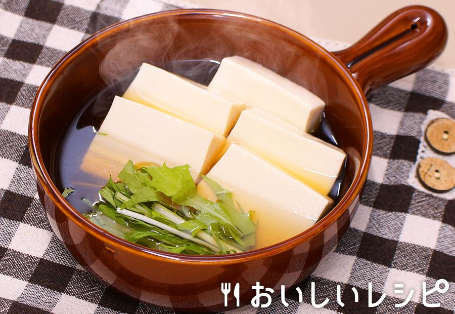 一手間で豆腐ぷるっぷる！白だしあんの湯豆腐