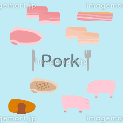 豚の部位のフリーイラスト - 豚肉無料素材 - チコデザ