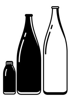 色塗りできる日本酒・徳利 シルエット のイラストぬれよん-ぬれるフリーイラスト