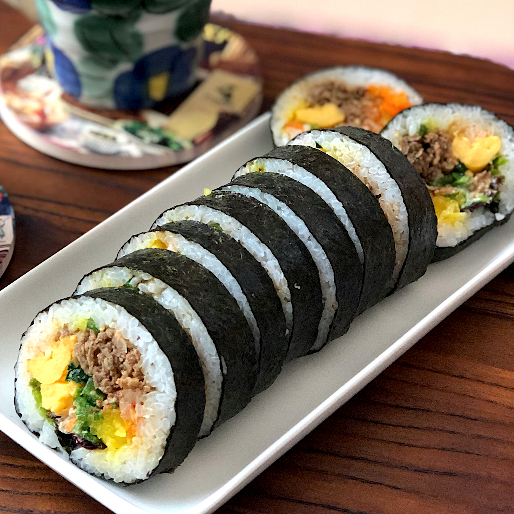 韓国キンパ 海苔巻き を和風に作ってみました