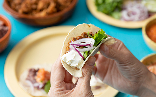 市販のシーズニングスパイスとトルティーヤを使って簡単タコス