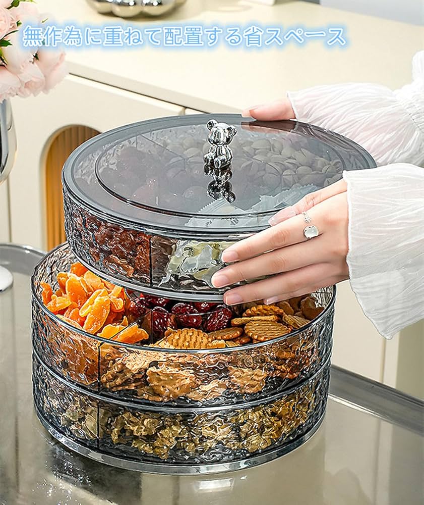 Amazon収納ボックス 2段階 収納ケース スナック お菓子 小物入れ 卓上置き 収納ラック プラスチックケース 多機能 卓上ラック グリーン収納ケース・ボックスオンライン通販