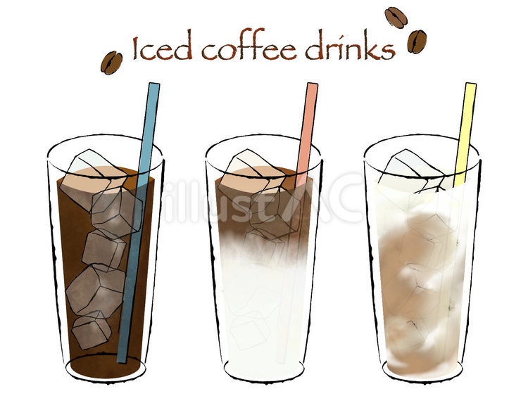 アイスコーヒー コーヒー 珈琲 アイスのイラスト素材 - PIXTA