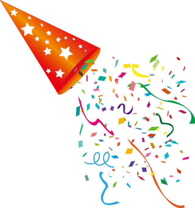 紙吹雪 クラッカー お祝い 無料動画素材- みりんの動画素材