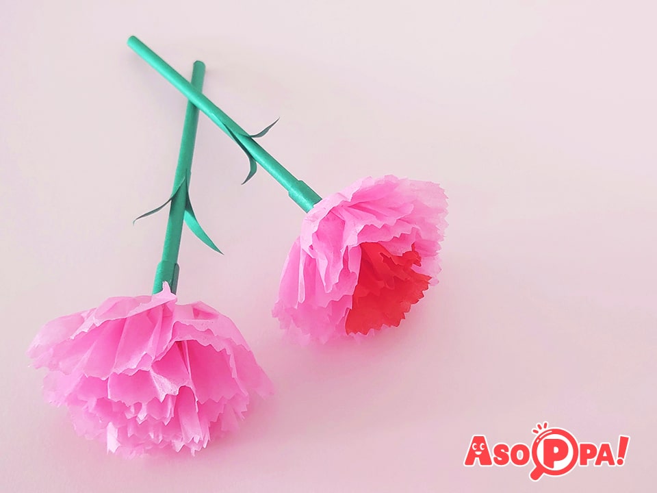 折り紙 カーネーションの簡単な折り方!保育園・幼稚園の子どもでもOK折り紙の花