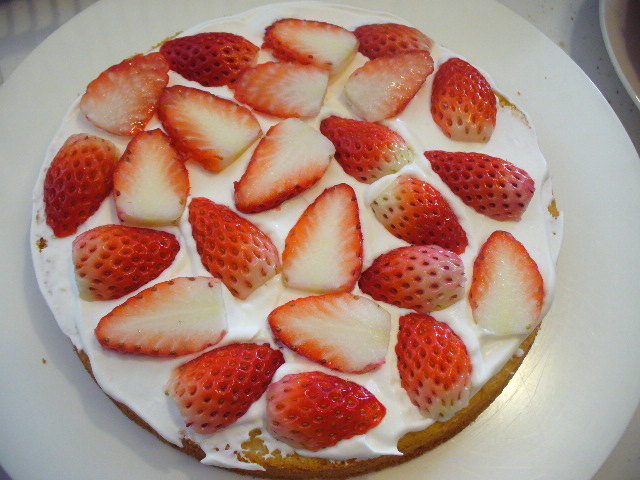 苺のレクタングルケーキ 27cm型