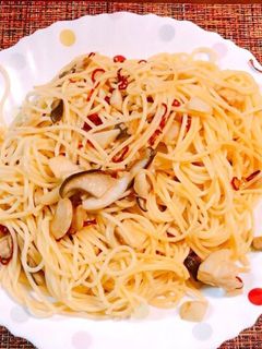 にんにくチューブで本格ペペロンチーノ