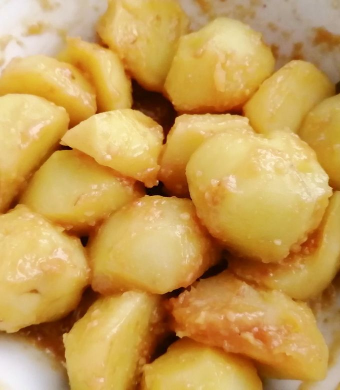 甘辛お味噌味のじゃがいももち★