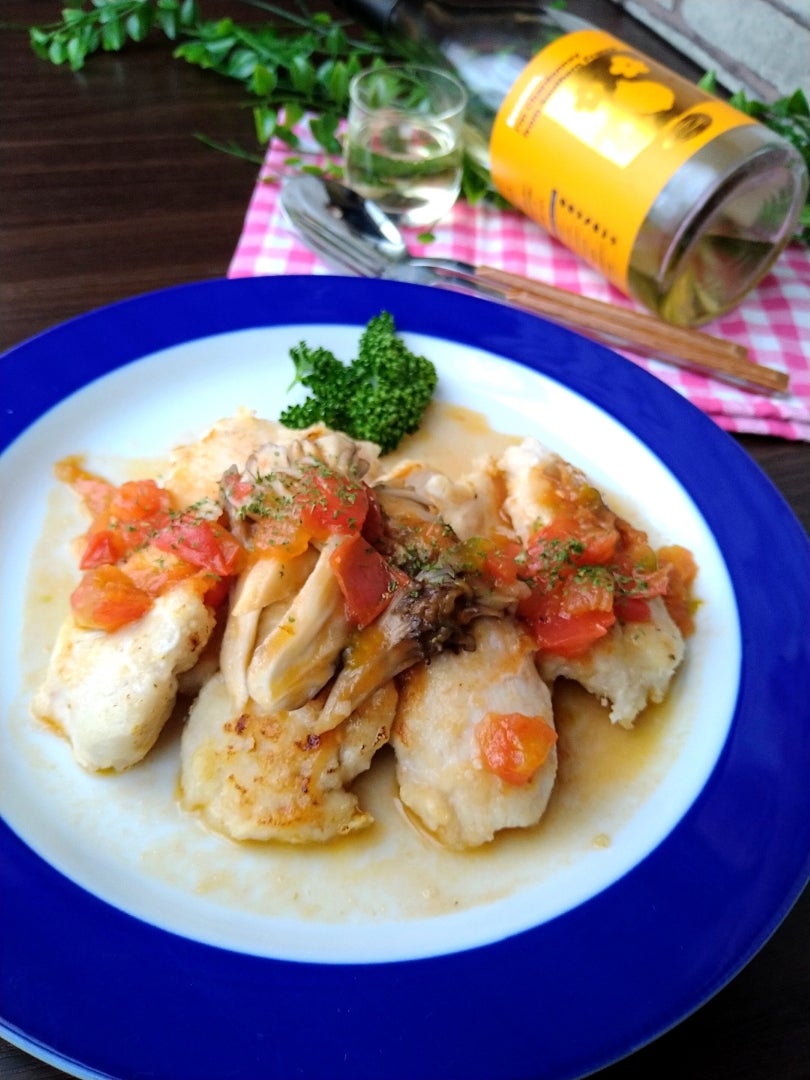 鶏むね肉と舞茸のマヨポン炒め