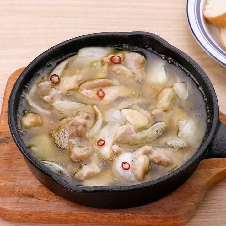 鶏むね肉と大根のアヒージョ レンジでできる！