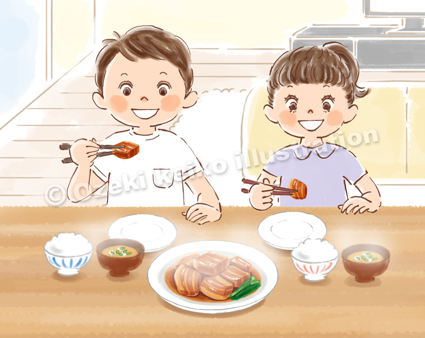 ご飯食べる イラスト 簡単431 無料写真