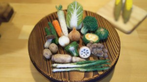フェルトのおままごと 長ネギ、さやえんどう、白菜 : YUKKESCRAP