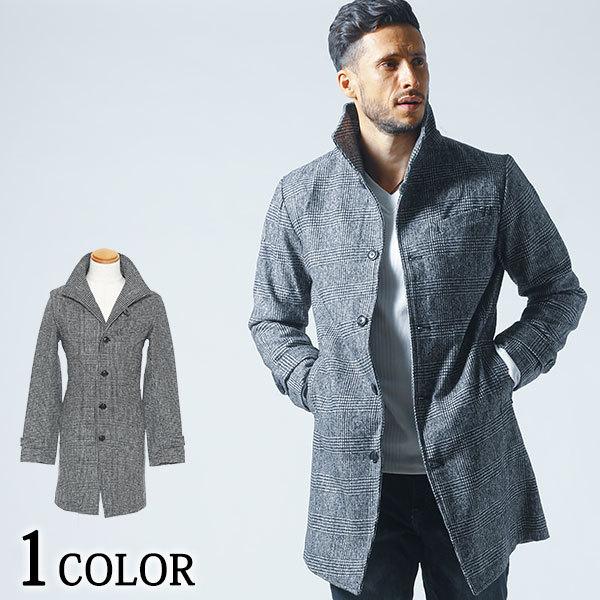 コート メンズ ハーフコート 秋アウター イタリアンカラー コート 秋冬 秋物 秋用 秋服 ちょい