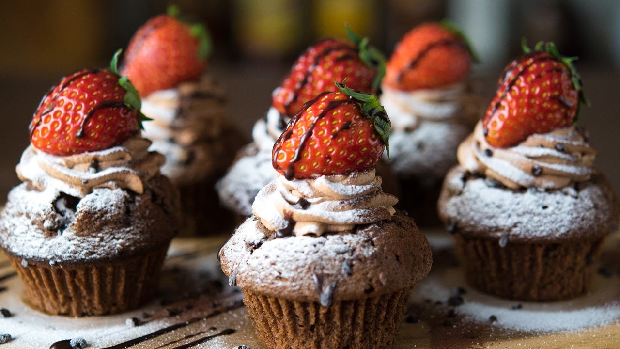 バナナシフォンのチョコカップケーキ