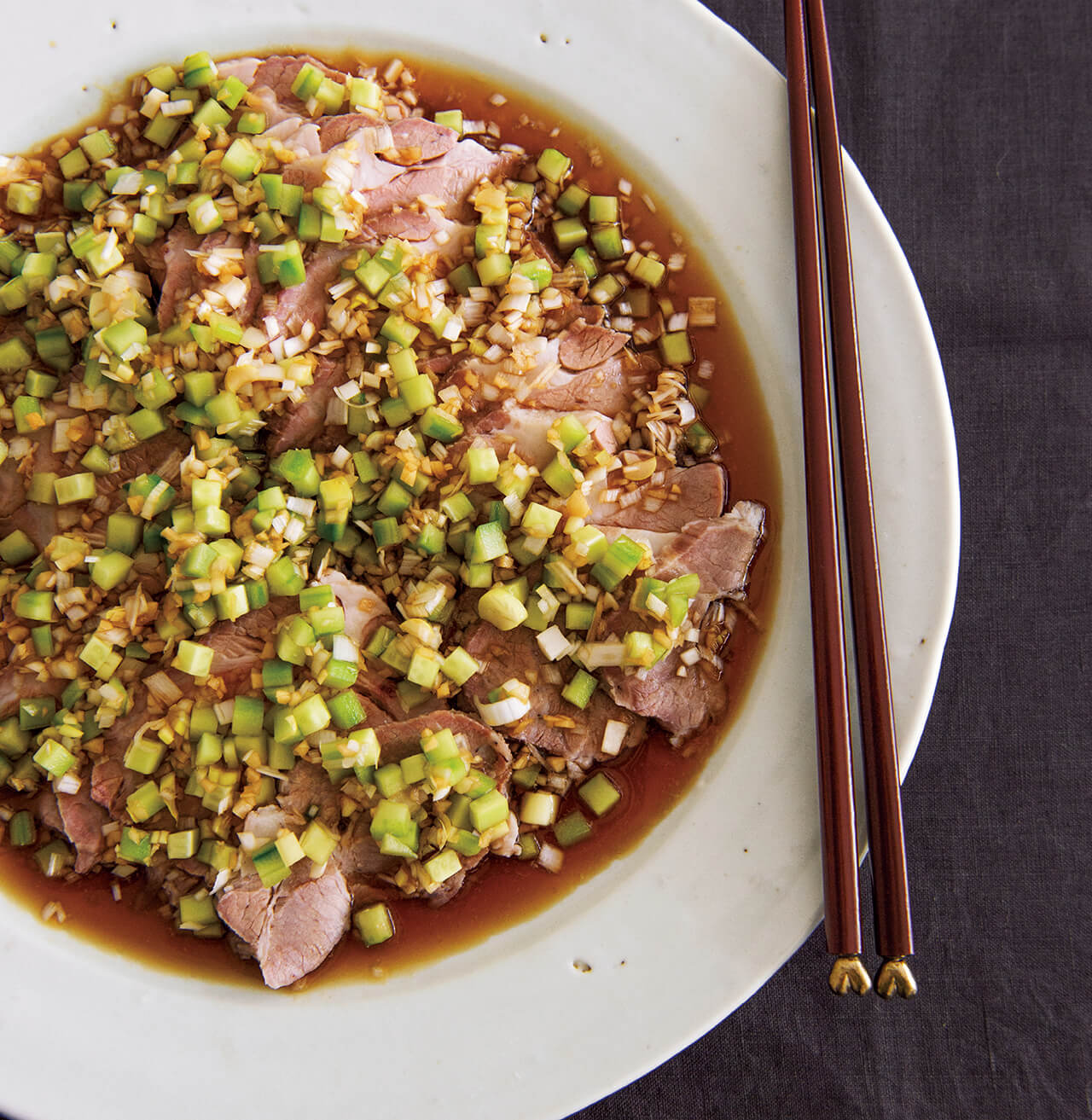 ゆで豚の香味ソースかけ定食レシピ・料理タニタ社員食堂レシピ