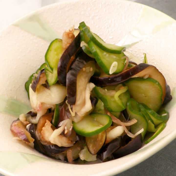 揚げないから楽ちん 鶏むねとじゅんわり茄子の黒酢南蛮漬け