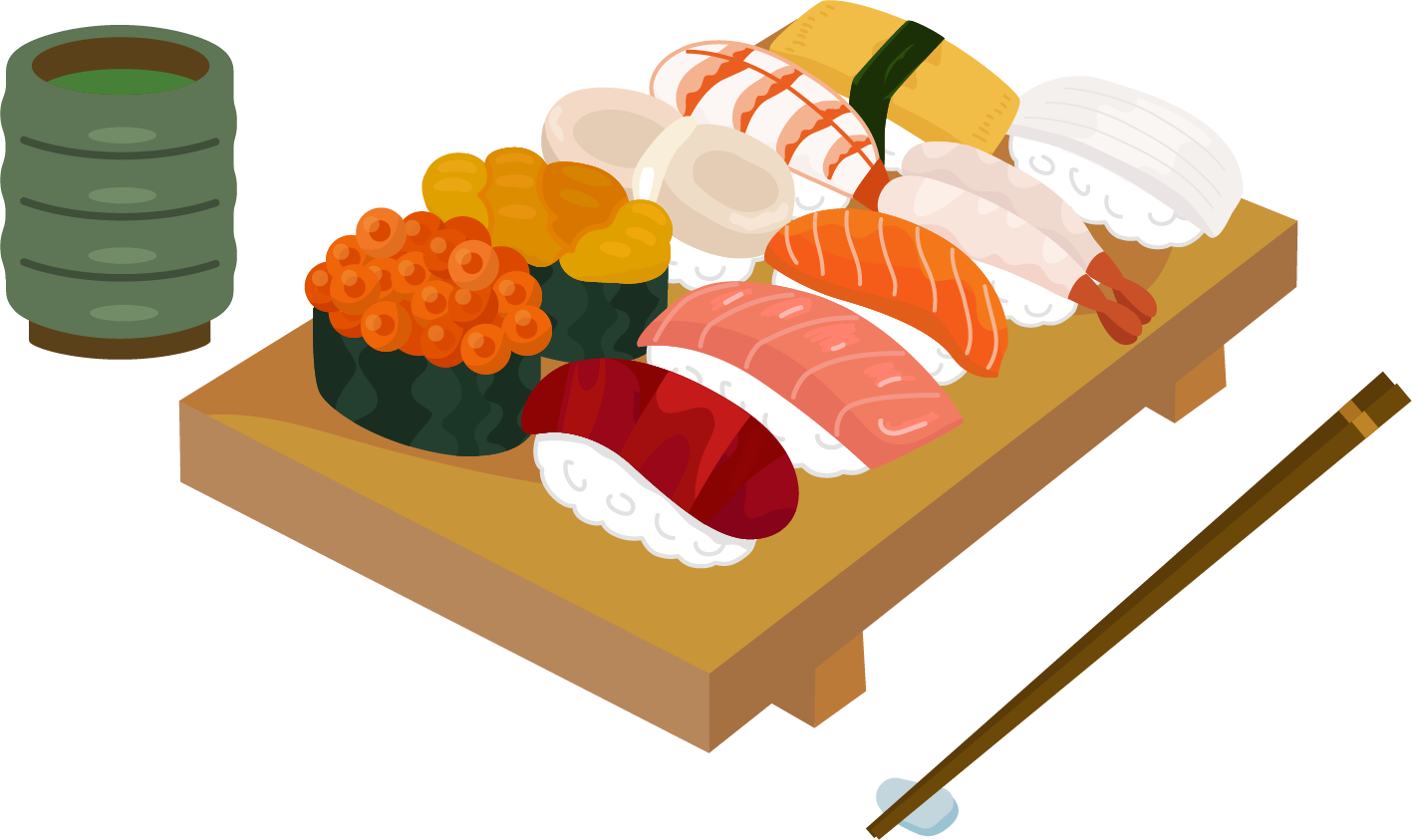 寿司のイラスト素材 - フリーイラスト素材配布サイトIllustATAM