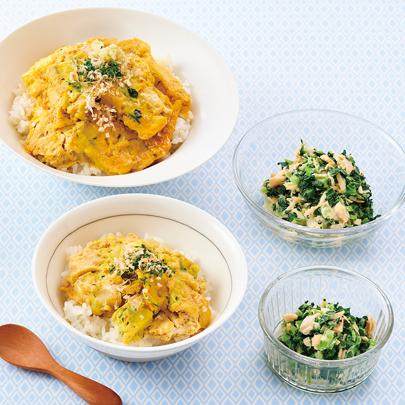 小松菜とウィンナーの卵炒め