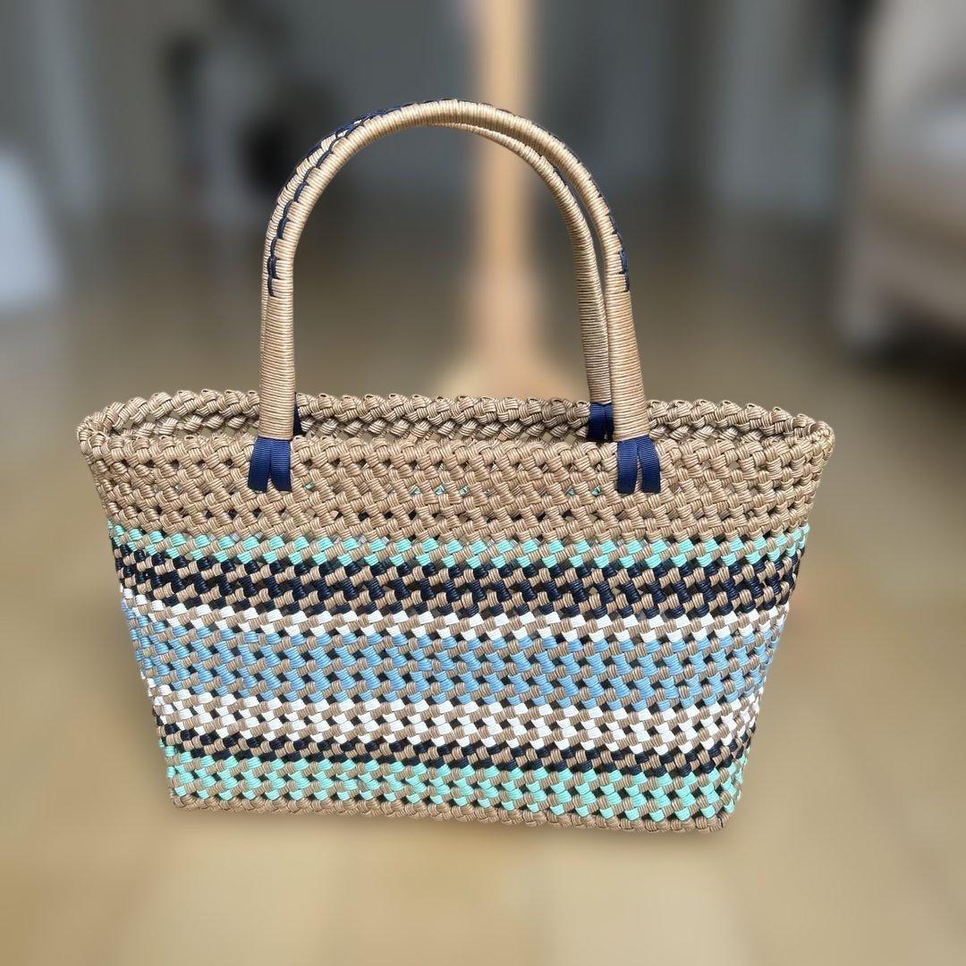 かごバッグ№117 クラフトバンド エコクラフト ハンドメイド ハンドメイド クラフトかごバッグ ―黄色－籠 かご カゴ バッグ エコバッグ 手作り手づくり かごバッグ カゴバック 籠バッグ かばん カバン 鞄smo002- 和歌山県すさみ町ふるさとチョイス - ふるさと