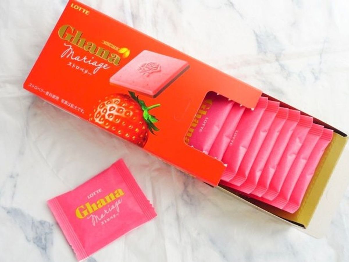ロッテ ガーナ「ピンクチョコレート」CHĖK.CHANNEL by tabemitasisters