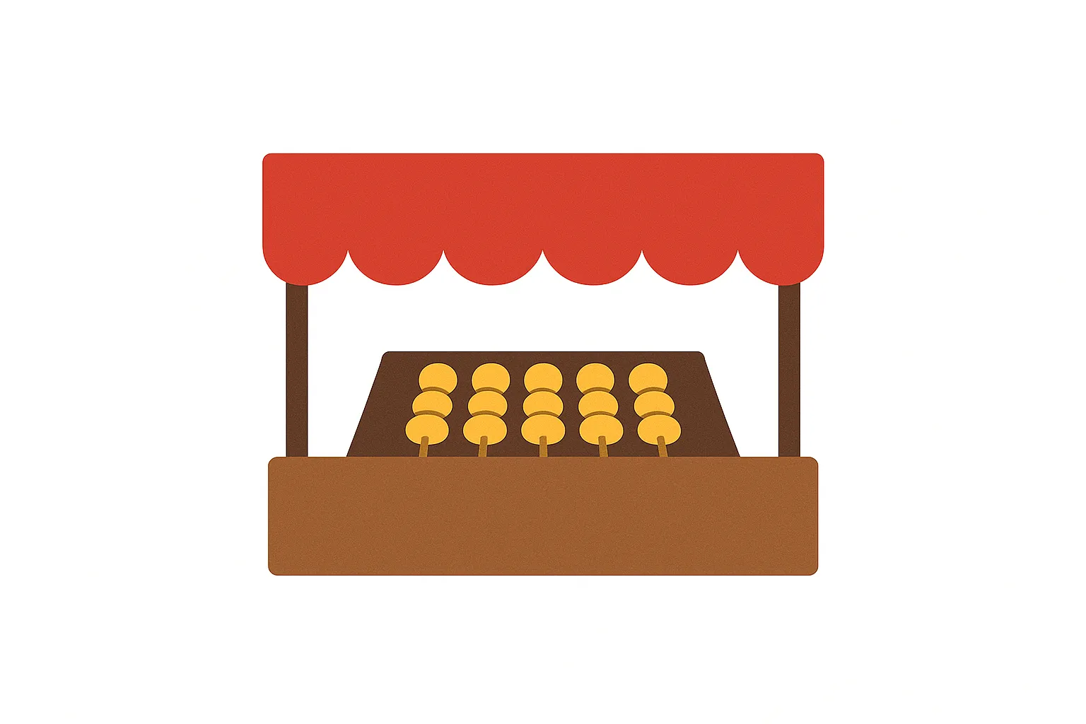 栄養・食べ物・動物 焼き鳥をもっているニワトリさんのかわいいフリーイラストフタバのフリーイラスト