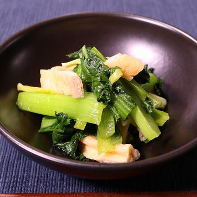 レンジで簡単定番常備菜。小松菜と油あげのおひたし - つくりおき食堂