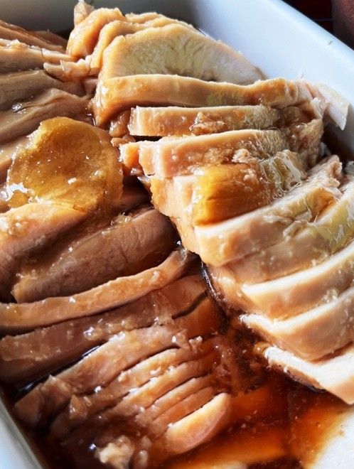 圧力鍋で作った 鶏胸肉の焼豚風 Wonder chefSnapdish スナップディッシュID:51e4za