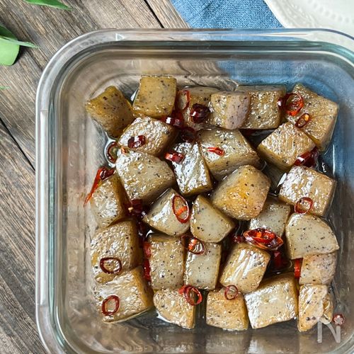 ちぎったこんにゃくは唐揚げに