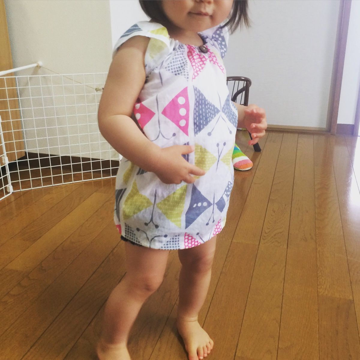 子供着物リメイクチュニック 着物リメイク簡単❣️七分袖チュニックの作り方 How to