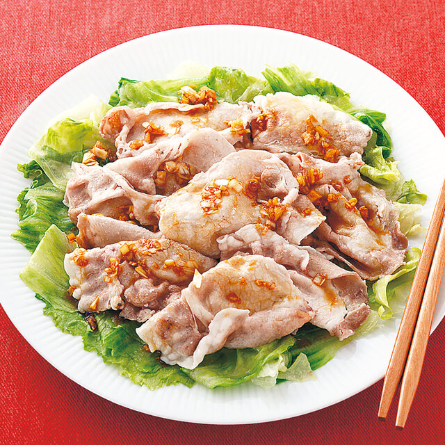 レタスと豚肉のレンジ蒸しeフレンズ ぱくぱく献立くん