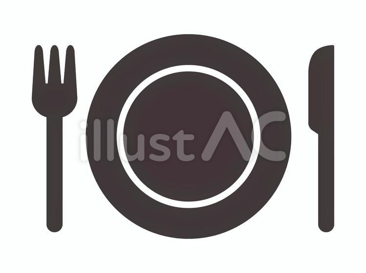 料理のシルエットアイコン：イラスト無料
