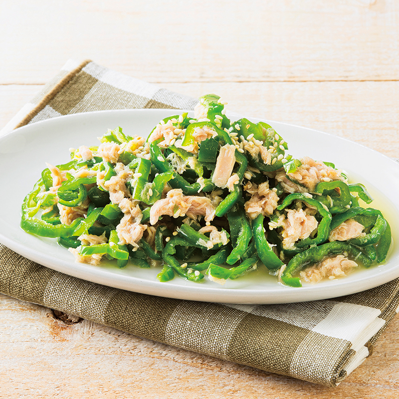 簡単副菜 じゃがいもとピーマンのごま和え