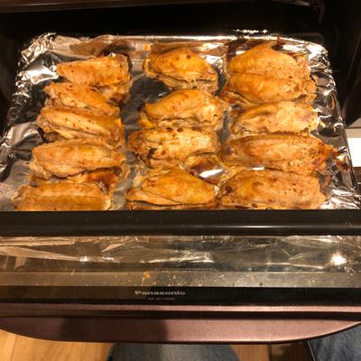 トースターで手羽中の塩焼き