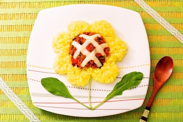 型なしでもキャラカレー⭐こどもの日のお子様ランチ