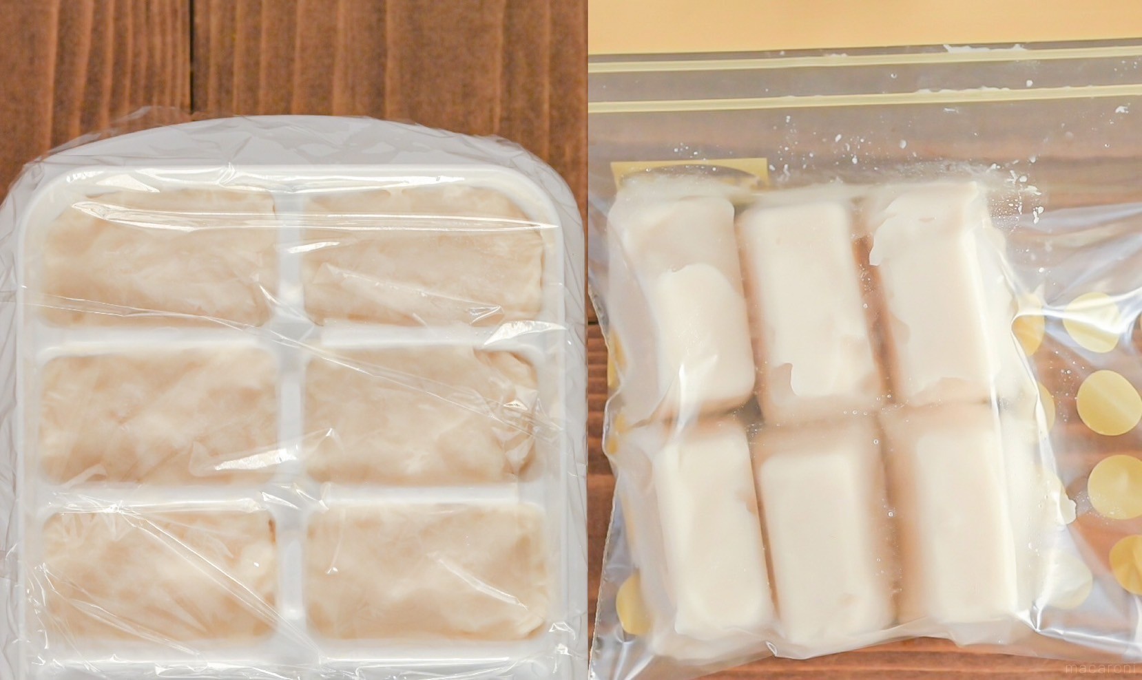 ホワイトソースの冷凍保存型にはまったお菓子なお茶の時間