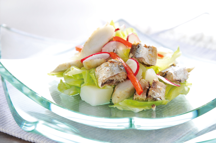 キャベツと玉ねぎのオイルサーディンサラダBrilliant Garden