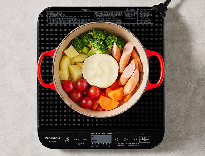 ホットプレートで!丸ごとカマンベールチーズフォンデュ