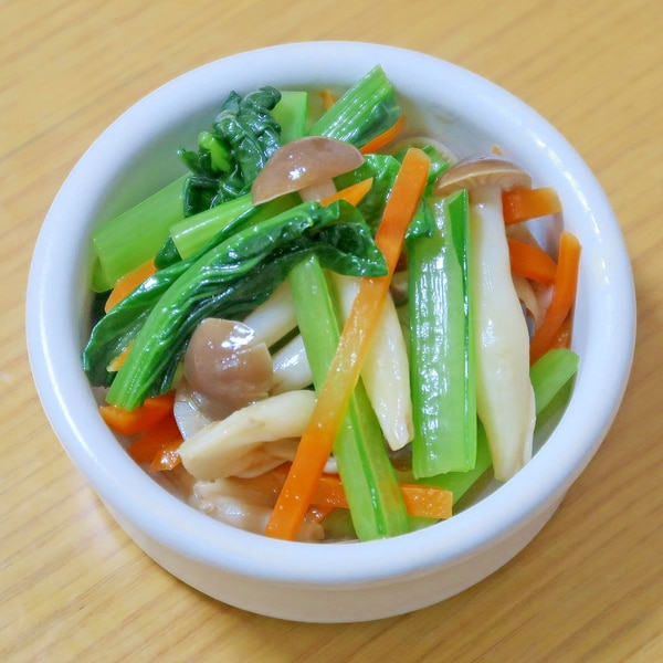 野菜ひとつ 小松菜のめんつゆ煮びたし