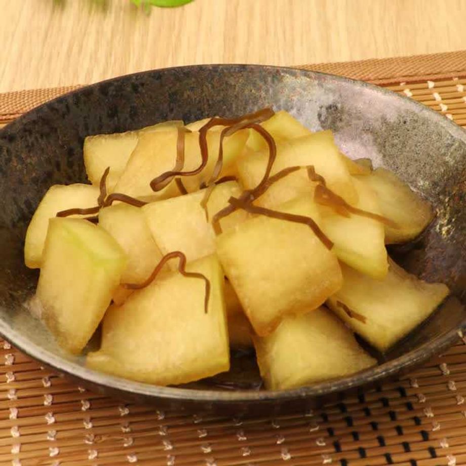 夕顔のガーリック炒め