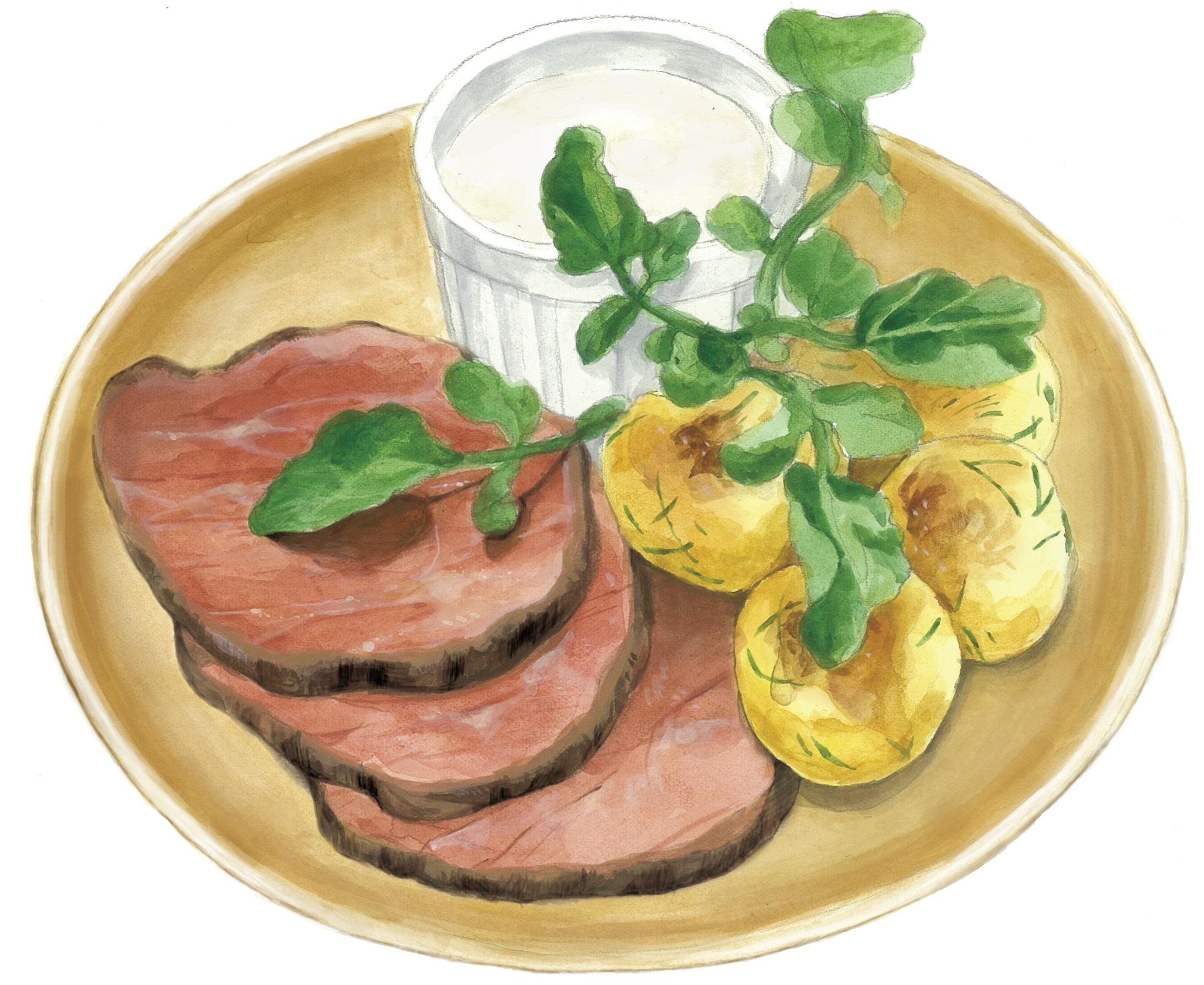 無料イラスト かわいいフリー素材集: ローストビーフ丼のイラスト