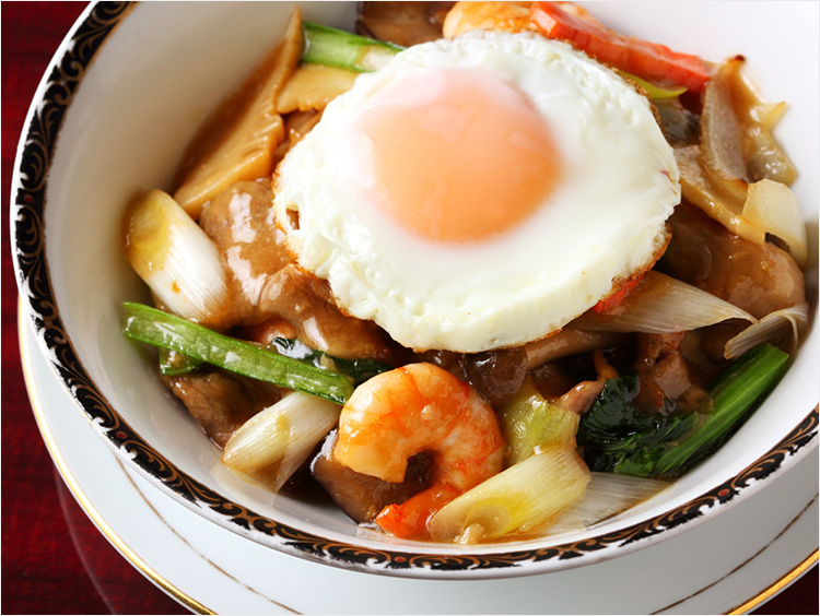 豚肉とたけのこの中華丼のレシピ・作り方プロに教わるおいしいレシピ オレンジページ.net