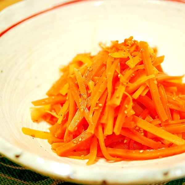 人参のナムル。レンジで簡単♪人参の消費に役立つおかず